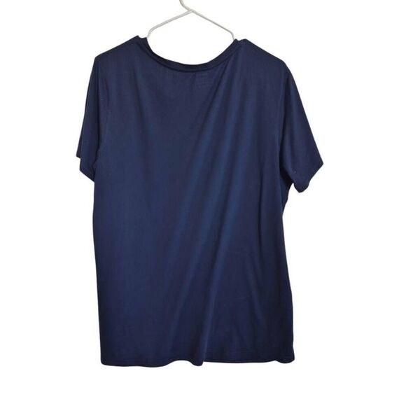 Athletic Works Women's Navy Poly/Spandex V-Neck Short Sleeve T-shirt - Picture 5 of 9